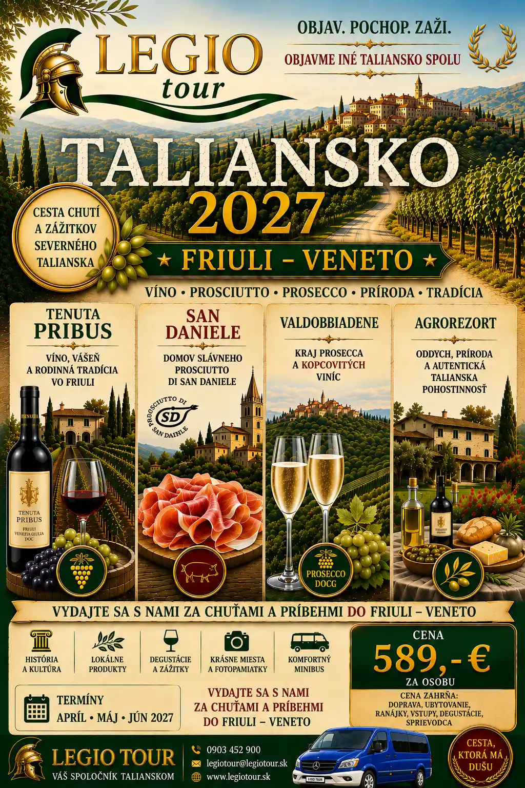 Friuli – Veneto: vinice a kopcovitá krajina severného Talianska